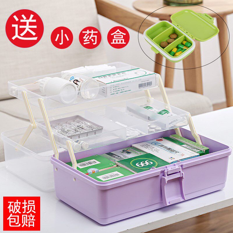 家用特大号医药箱多层急救药品收纳盒家庭便携医疗儿童小医药箱子