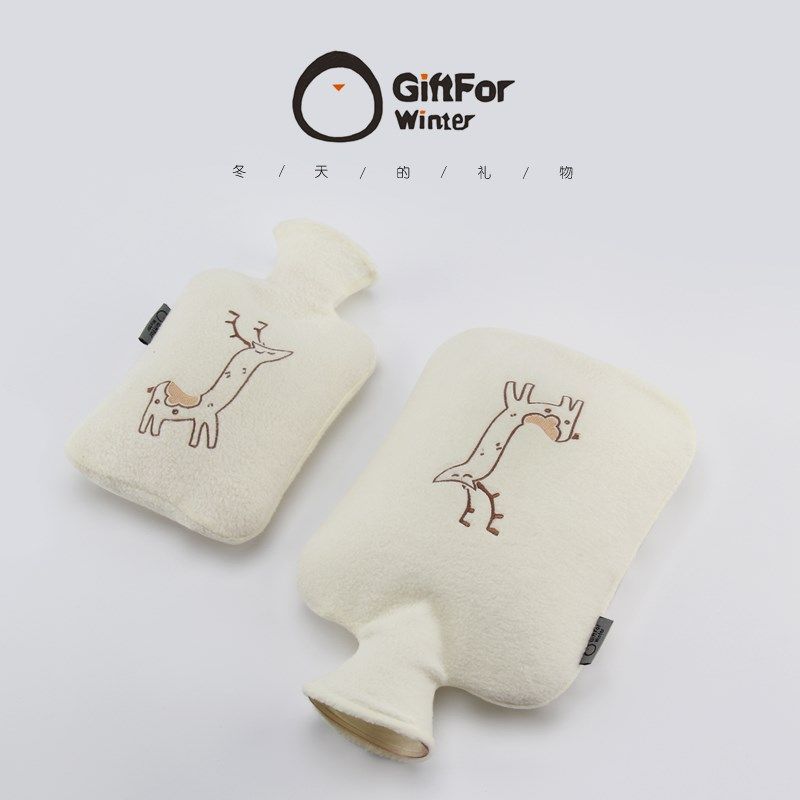 pvc注水热水袋防爆透明大号充灌水暖水袋暖宫小号绒布可爱暖手宝