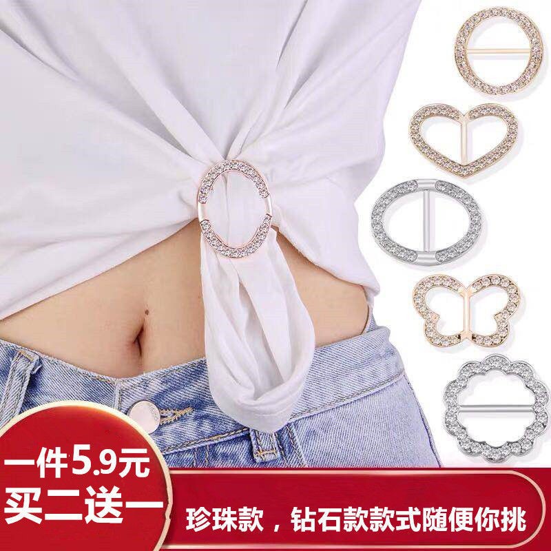 打结韩版下摆饰品丝巾扣