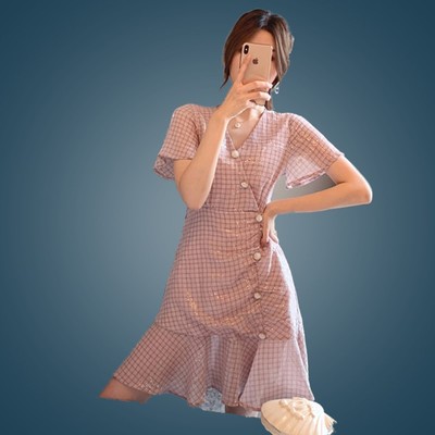 桔梗中长2020法式气质女神范仙女裙新款款超仙中国风旗袍连衣裙子