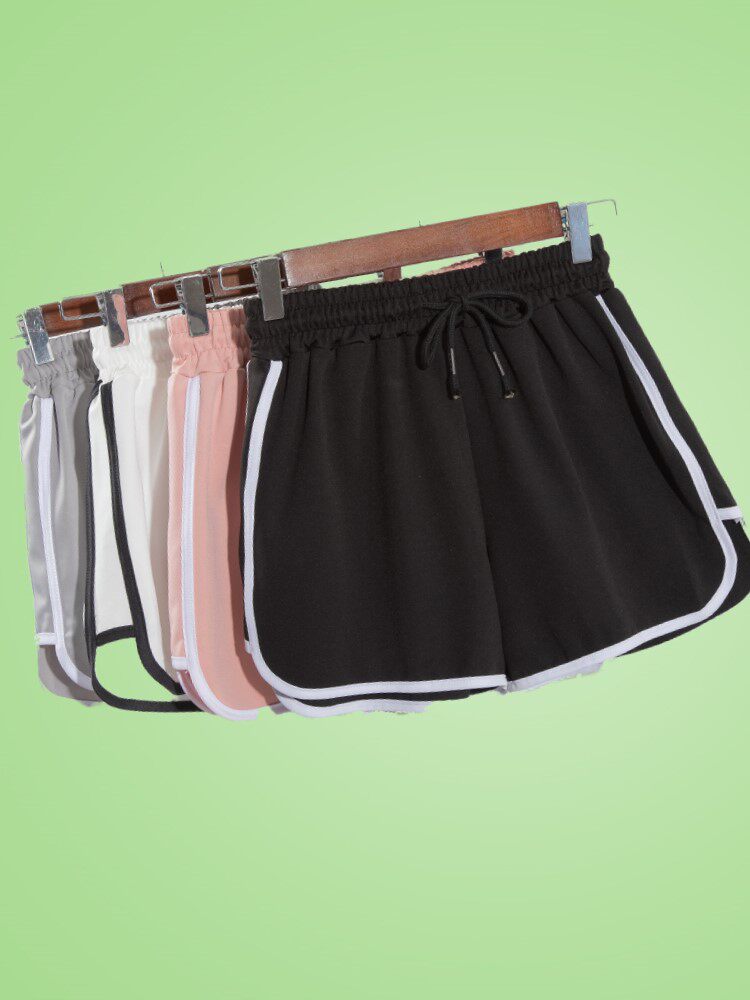 运动短裤黑色宽松高腰外穿防走光夏季新款休闲短裤女韩版阔腿短裤