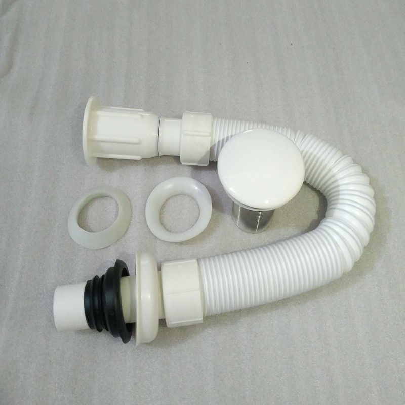 弹跳式陶瓷盖一体下水器柜盆洗脸盆面盆台下盆台上盆配件去水器