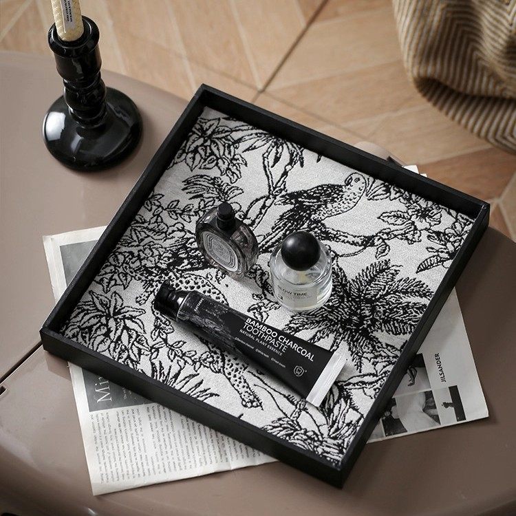 雅器一新中式复古风提花托盘轻奢复古香薰首饰钥匙收纳盘桌面摆件,包装,木托盘,淘宝优惠券,粉丝福利购,淘宝优惠卷