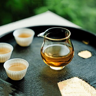 雅器茶居玻璃公道杯耐热高硼硅过滤杯透明手工功夫茶具分茶器茶杯