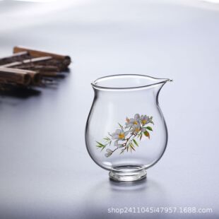雅器茶居手造透明玻璃家用尖嘴茶海茶匀杯手工玻璃公道杯耐热茶具