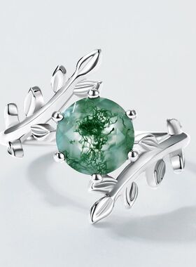 亚马逊跨境天然水彩玛瑙食指戒女