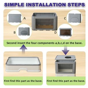 Potty Enclosed with Scoop Litter Foldable Cat Box