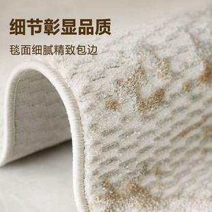 简约高级轻奢茶几毯北欧风抽象床前毯卧室耐脏地垫 地毯客厅美式