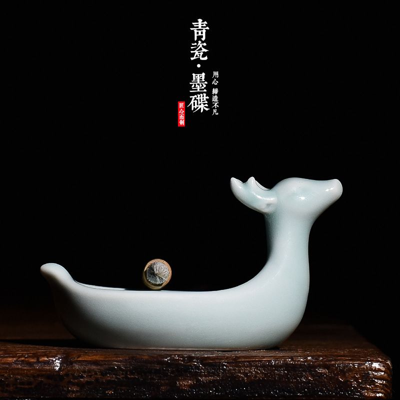 比优米弟粉墨碟小鹿祥云陶瓷多用
