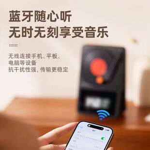创意新品时空之旅蓝牙音箱复古黑胶小音响无火香氛摆件TF音响