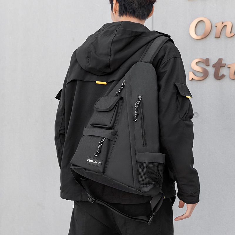 原宿街头机能工装斜挎包ins日系