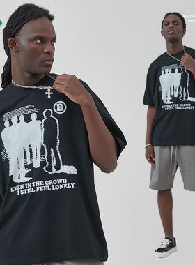 ARTIE男装丨2023春夏新款创意人像印花短袖t恤高街潮牌纯棉短袖男