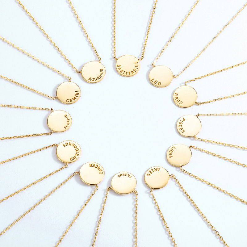 14k金日韩项链女厂家12星座珠宝