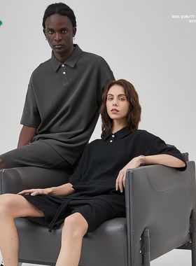 ARTIE男装丨高档透气钻石纹华夫格短裤套装 宽松休闲上衣阔腿短裤