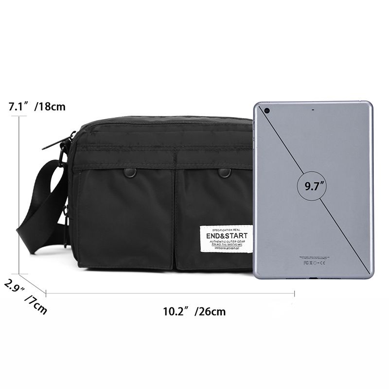 日系防水单肩包时尚休闲简约经典