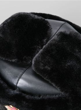 冬季执勤棉帽黑色栽绒保安雷锋帽东北防风保暖加厚皮帽抗寒棉帽子