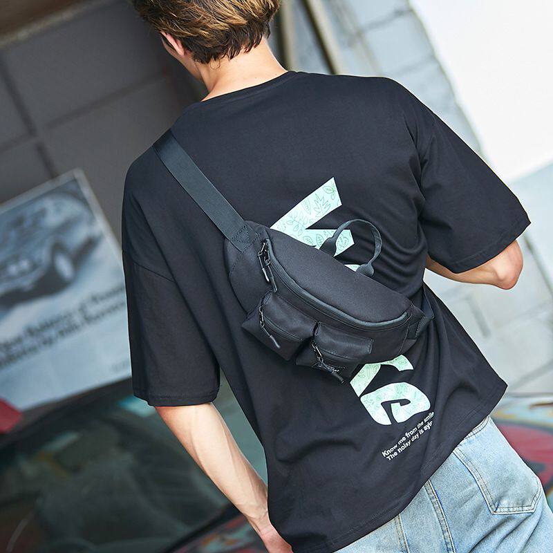 胸包男士ins潮牌单肩小背包休闲