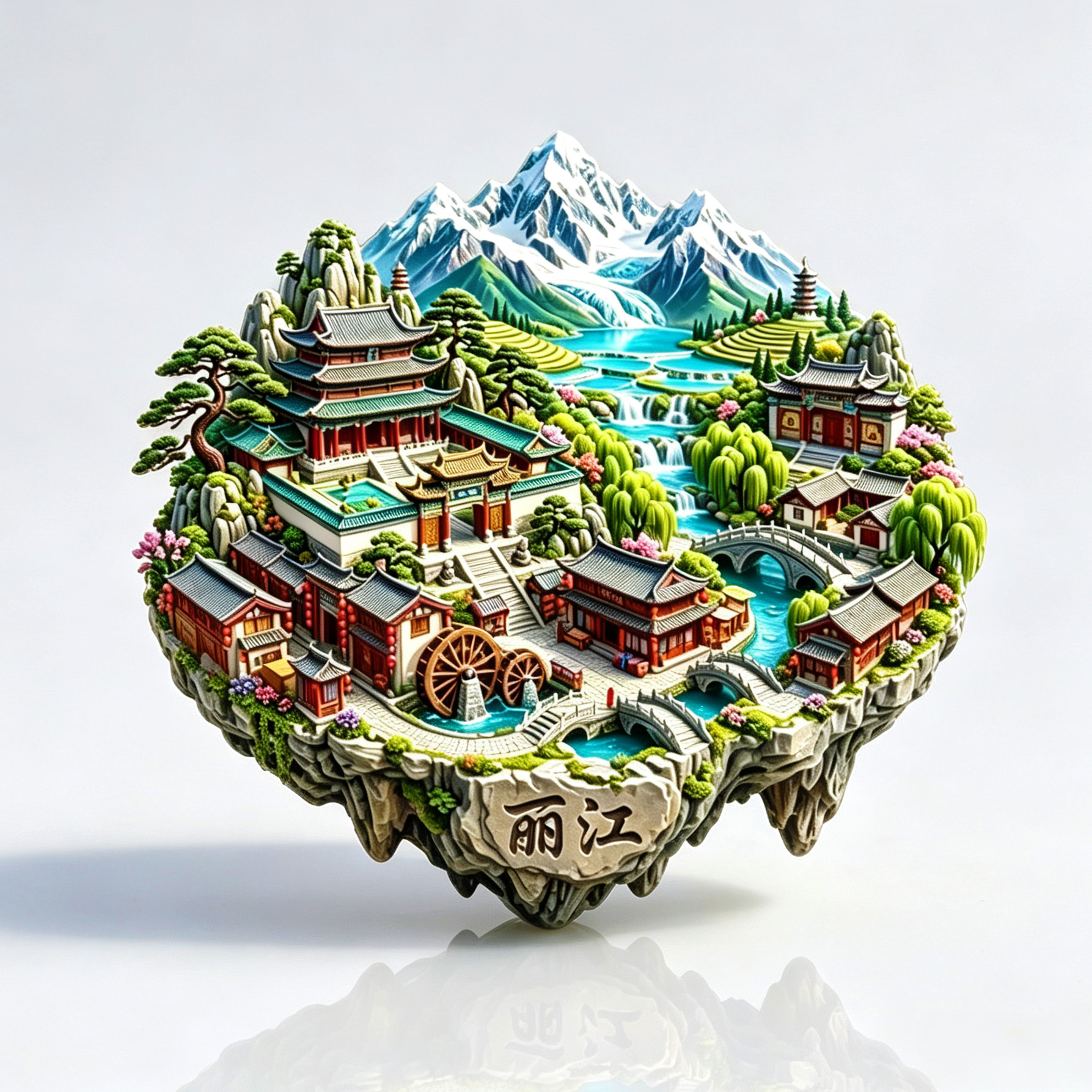云南丽江3D冰箱贴文创伴手礼