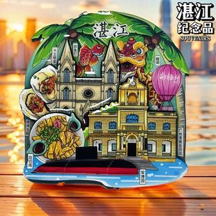 广东湛江湖光岩东海岛红嘴鸥木质冰箱贴旅游纪念品文创伴手礼原创