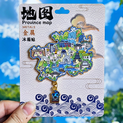 贵州地图金属冰箱贴旅游纪念品