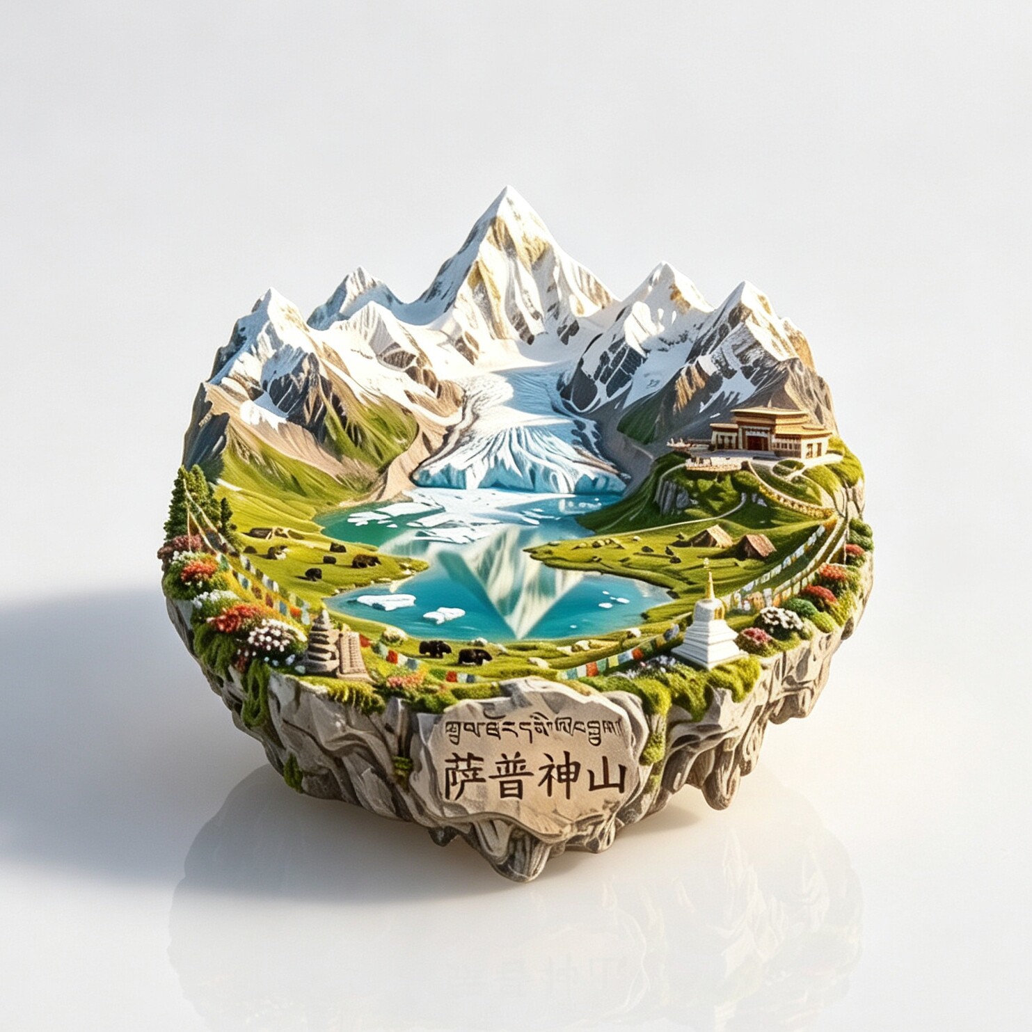西藏萨普神山3D冰箱贴伴手礼