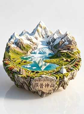 西藏萨普神山3D冰箱贴伴手礼