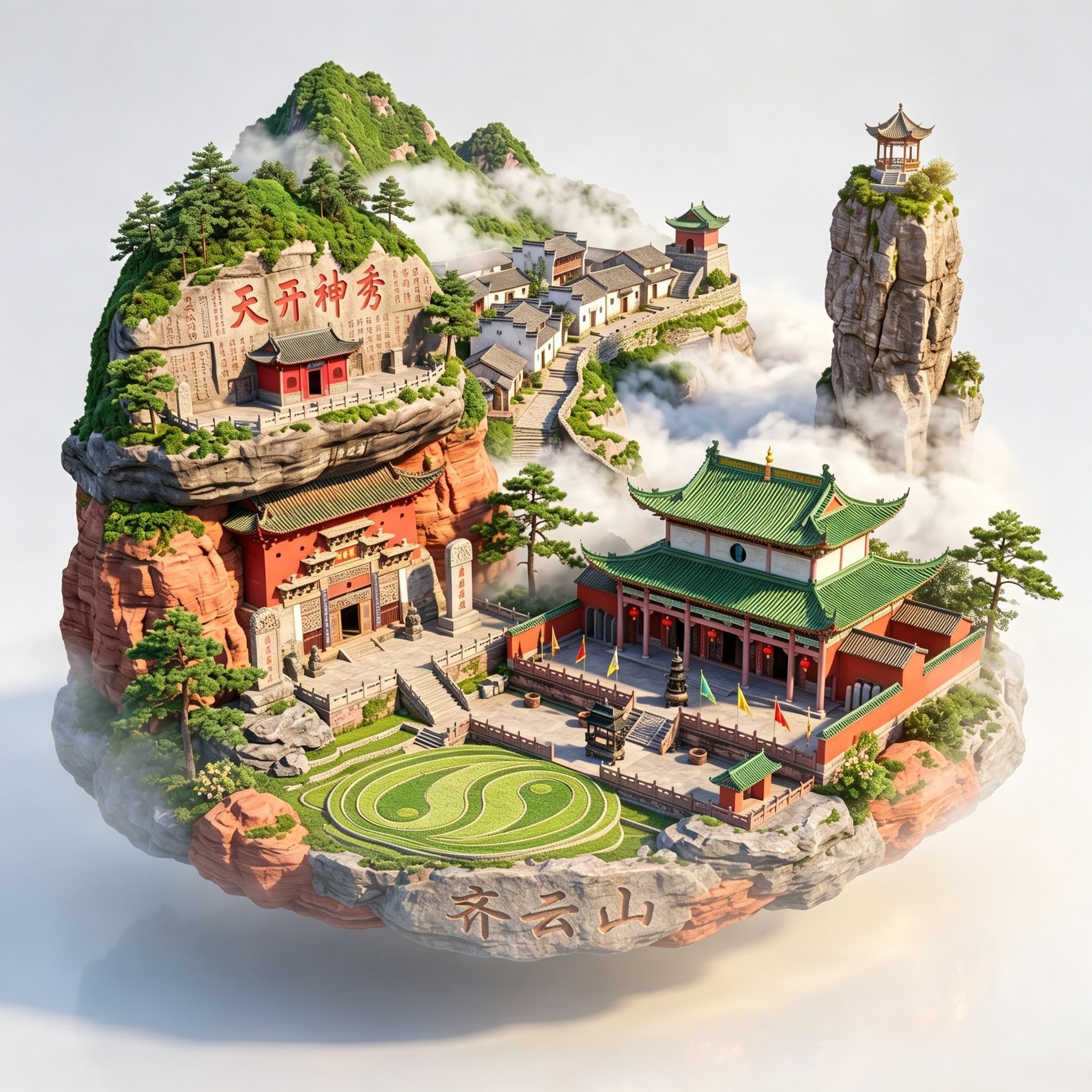 齐云山安徽旅游微缩金属冰箱贴