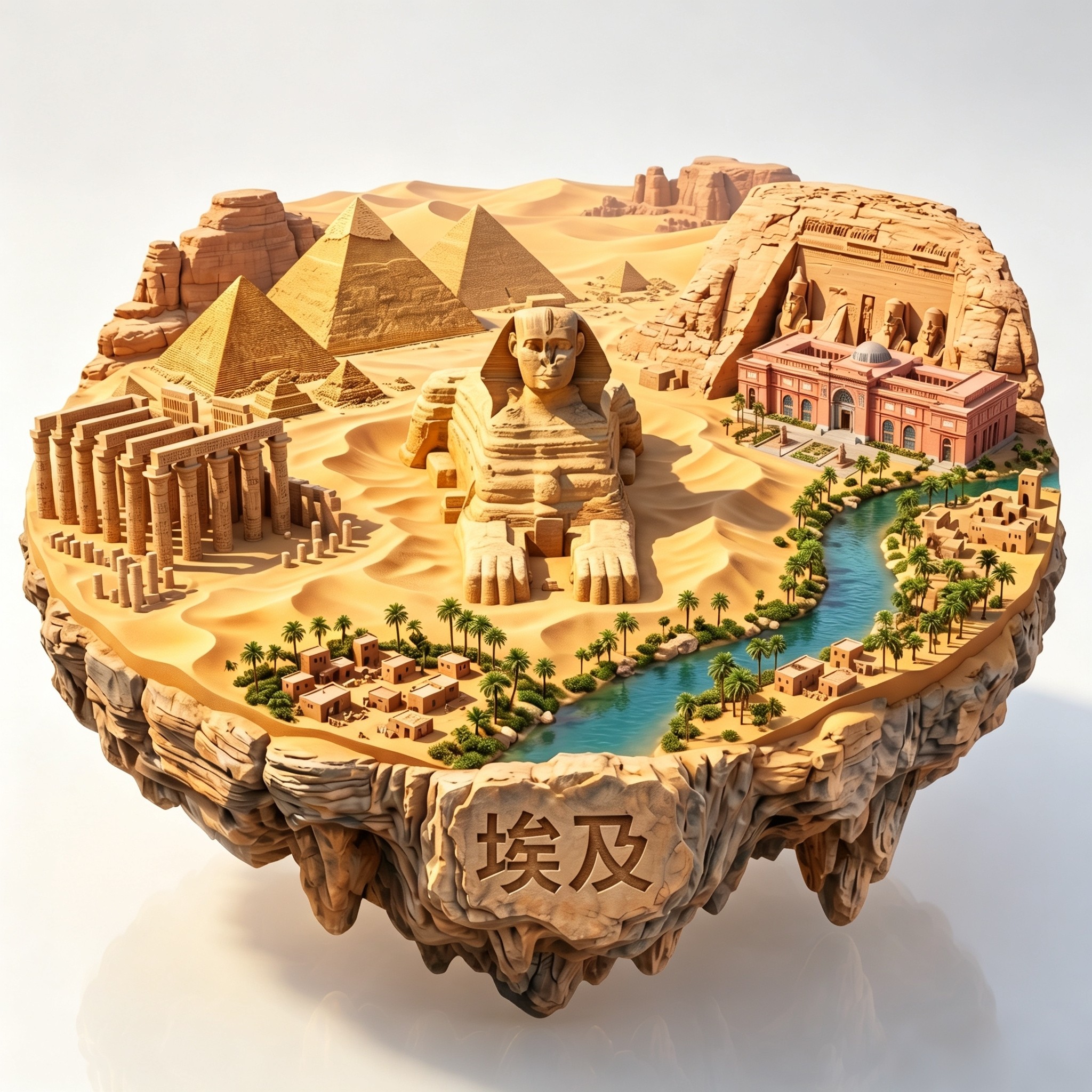 埃及冰箱贴金字塔3D磁力贴