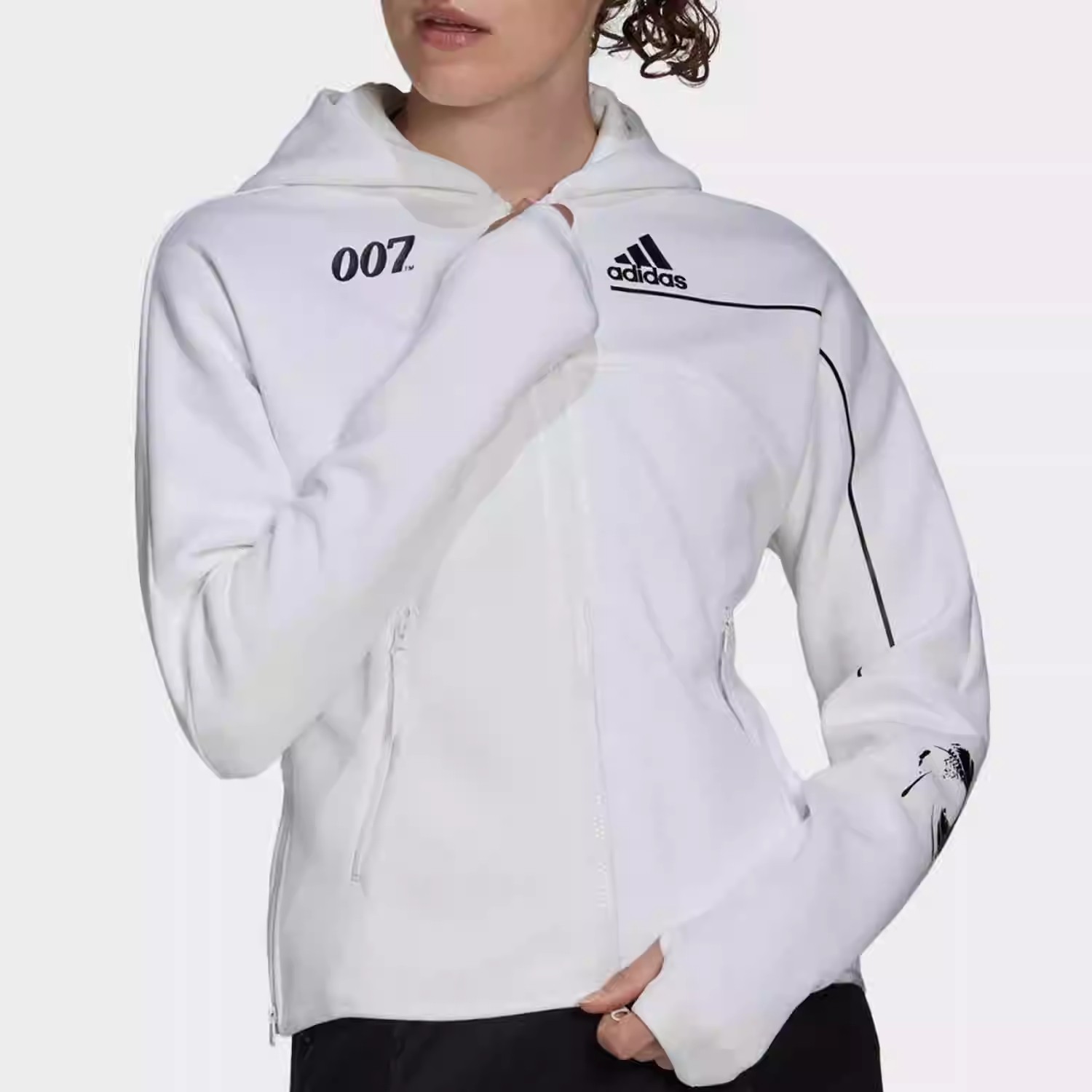正品阿迪达斯W CT WHT ZNE女子休闲运动连帽外套夹克GN6814