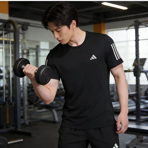 【瑕疵清仓】阿迪达斯 Cooler Tee男子运动休闲透气短袖T恤JF1473