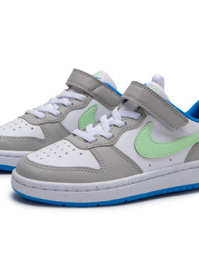正品耐克COURT BOROUGH LOW RECRAFT(PS)儿童透气板鞋DV5457-005