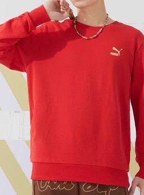 正品PUMA彪马中性休闲透气运动圆领卫衣625825-11