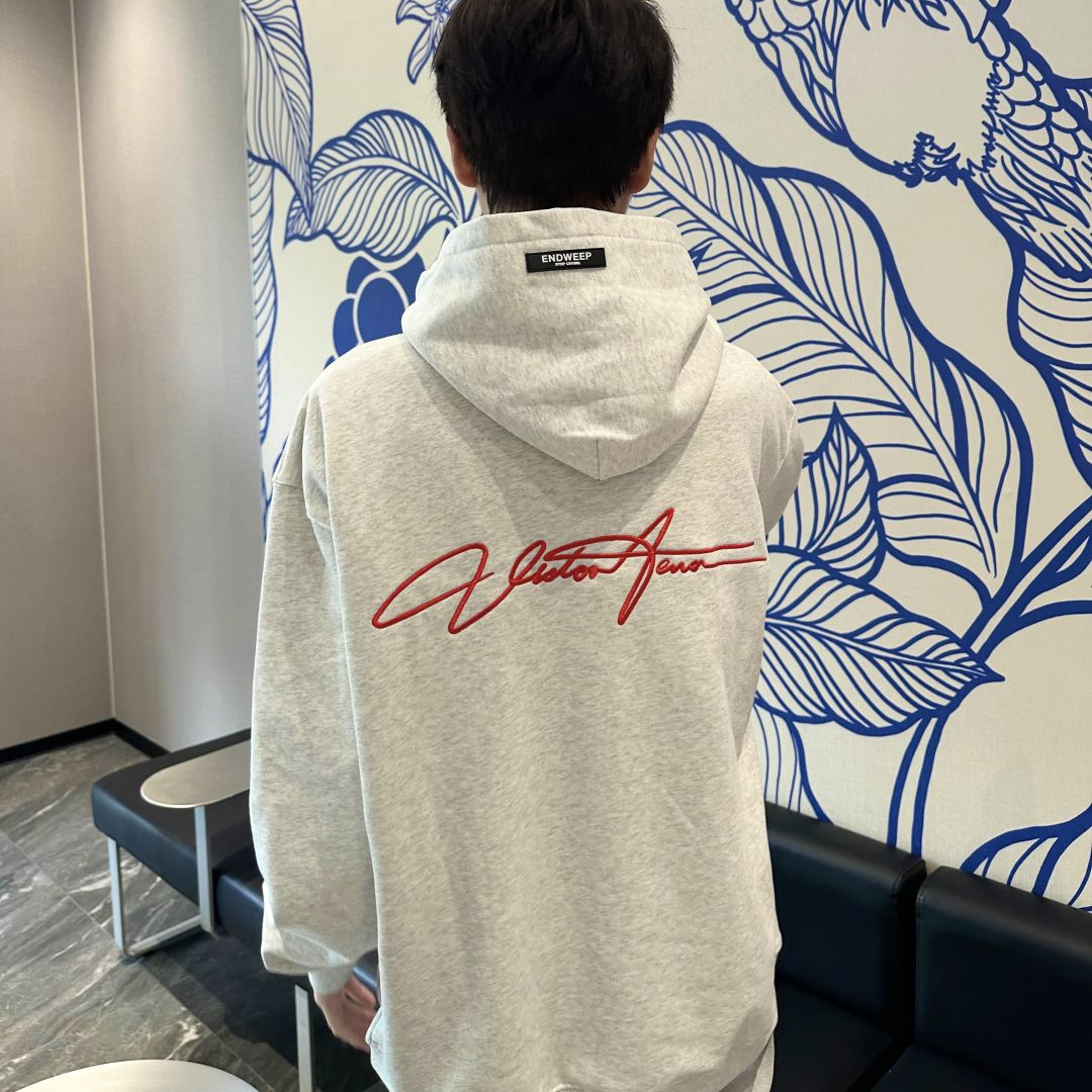 2024新款连体字印花连帽重磅卫衣男女美式潮牌复古秋冬情侣装外套