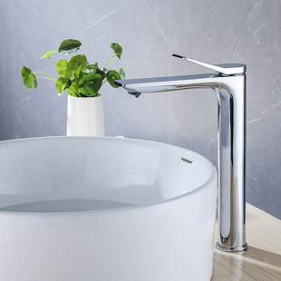 全铜冷热水龙头 加高台上洗手盆脸盆龙头 卫生间浴室欧式面盆龙头