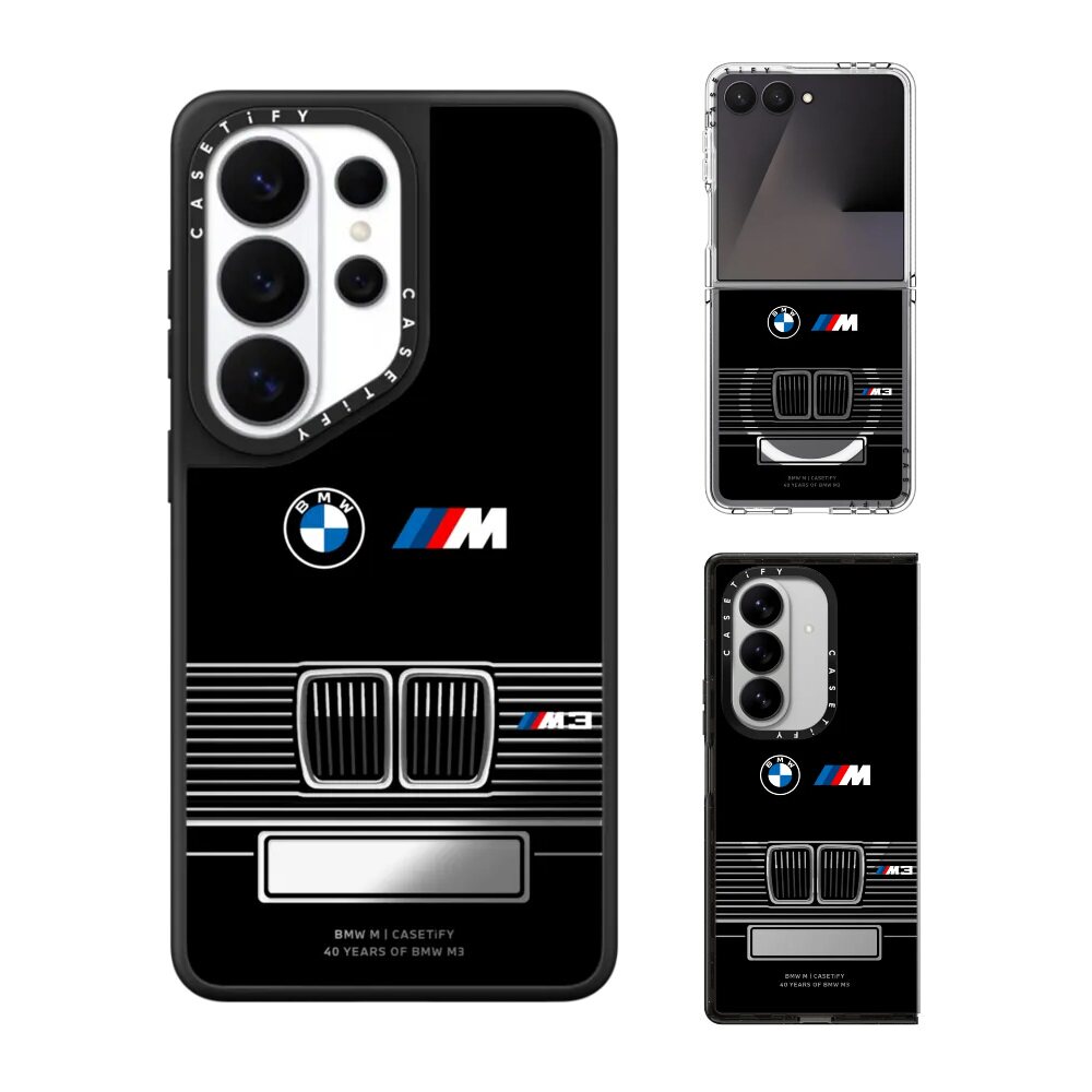 现货CASETiFY联名BMW宝马M3车牌E30定制黑色手机壳适用samsung三星S26/25/24Ultra+Z Flip/Fold7/6磁吸保护套