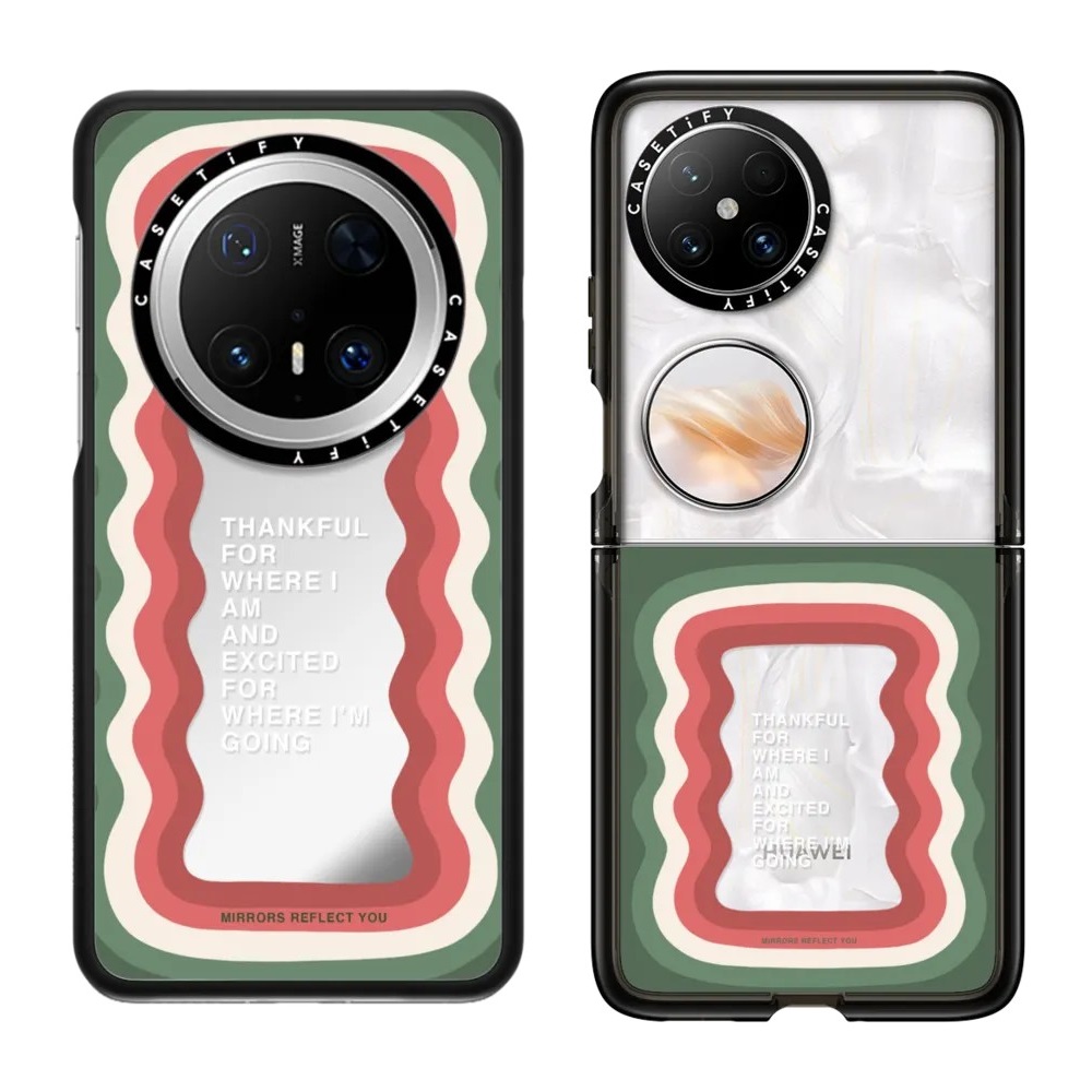 现货CASETiFY糖果藤波浪手机壳适用huawei华为Mate70/60/Pro镜面保护套Pocket2时尚轻奢高级感ins风创意潮牌