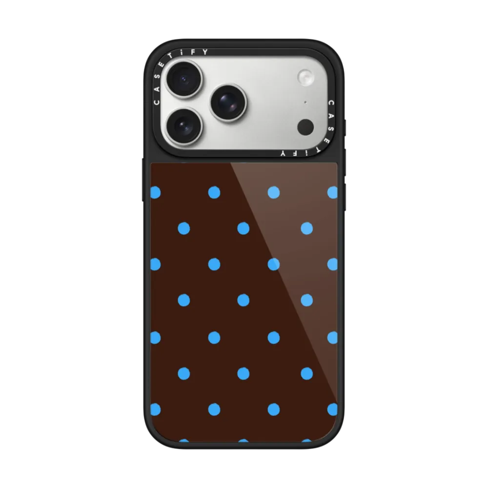 现货CASETiFY经典蓝波点褐底手机壳适用苹果iPhone17ProMax/16/15/14/13Plus/Air磁吸保护套防摔时尚印花潮牌