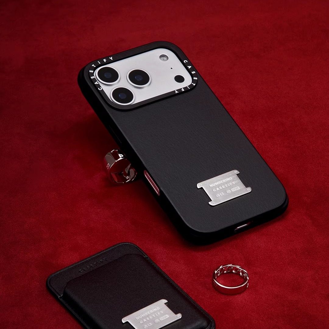现货CASETiFY联名NUMBERING手机壳A13适用苹果iPhone17/Pro/Max/Air/16/Plus皮革保护套珠宝光芒优雅奢华潮牌