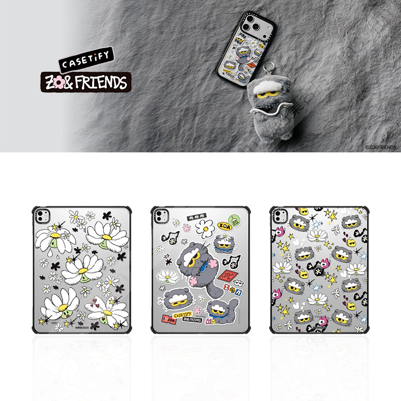CASETiFY联名权志龙ZO&FRIENDS平板电脑保护套适用苹果iPad10.9Pro13/12.9/11寸Air4/5代M2/3/4壳mini6可爱潮