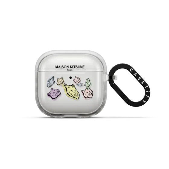 CASETiFY联名Maison Kitsune狐狸无线蓝牙耳机保护套适用苹果AirPods4/3雾面强韧防摔壳Pro2/1代时尚限量潮牌