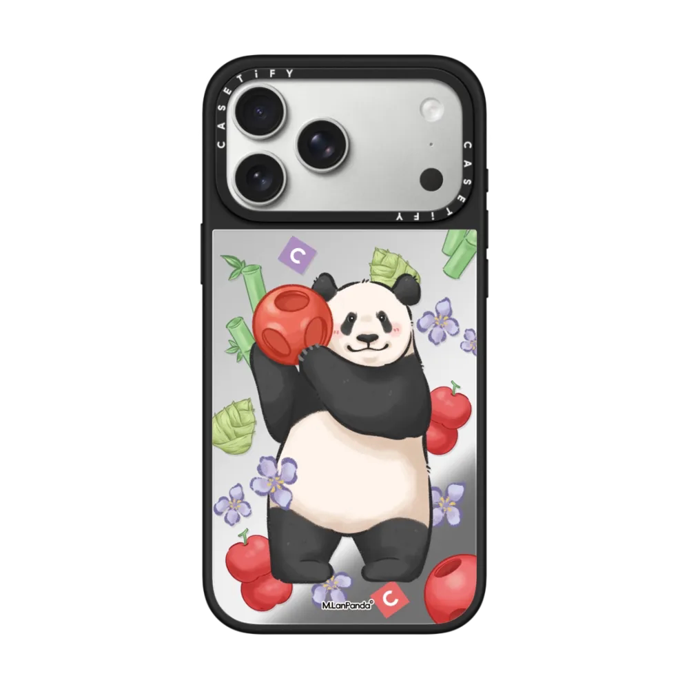 现货CASETiFY联名熊猫萌兰快乐清单手机壳适用苹果iPhone17ProMax/Air/16/15/14/13Plus镜面磁吸保护套防摔潮