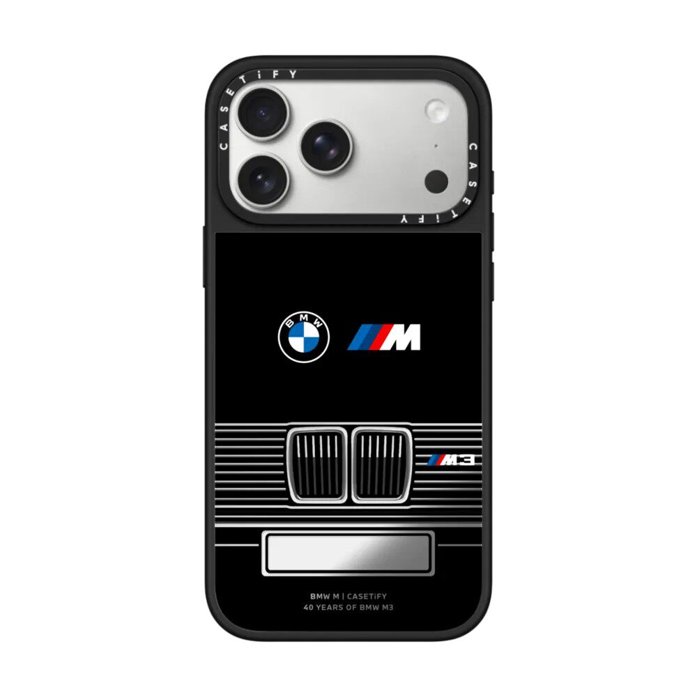 现货CASETiFY联名BMW宝马M3车牌E30定制黑色手机壳适用苹果iPhone17ProMax/Air/16/15/14/13Plus磁吸保护套潮