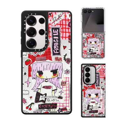 粉红摇滚拼贴CASETiFY三星手机壳