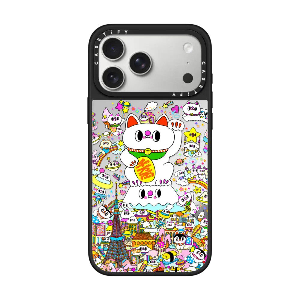 现货CASETiFY艺术家Messy Desk富士峰招财猫手机壳适用苹果iPhone17ProMax/Air/16/15/14/13Plus磁吸保护套潮