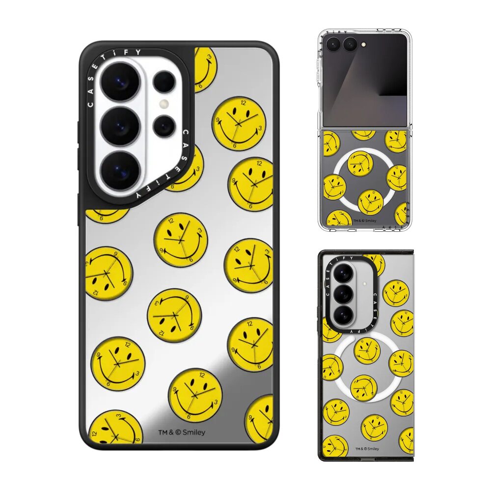 现货CASETiFY联名Smiley®微笑时间模式手机壳适用samsung三星S26/25/24Ultra+Z Flip/Fold7/6磁吸保护套潮牌