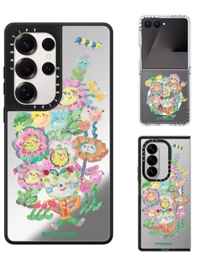 现货CASETiFY艺术家Slowcoaster软萌花卉贴纸手机壳适用samsung三星S25/24Ultra+Z Flip/Fold7/6/5磁吸保护套