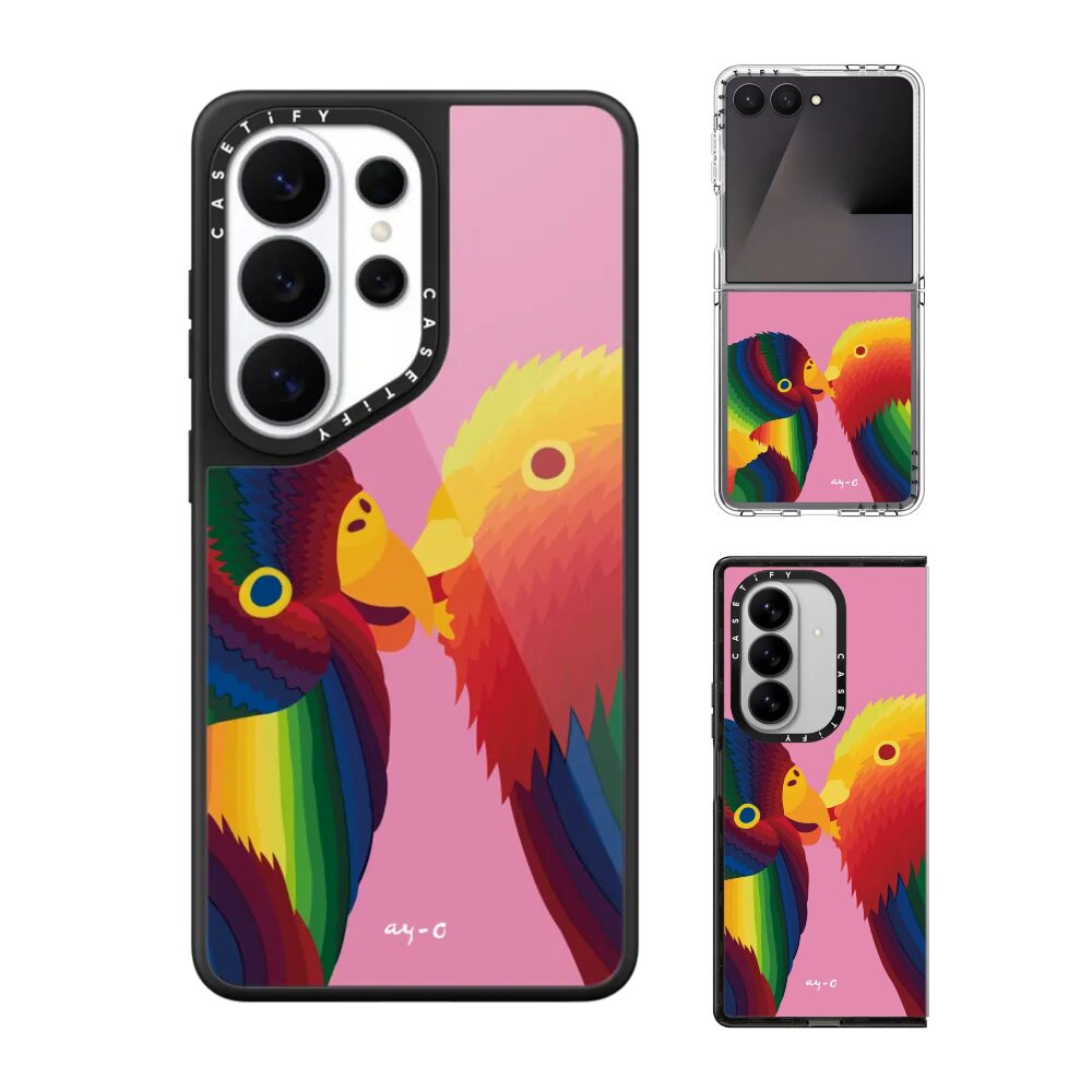 现货CASETiFY艺术家Ay-O爱情鸟手机壳适用samsung三星S26/25/24Ultra+Z Flip/Fold7/6磁吸保护套防摔时尚潮牌