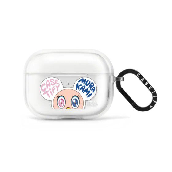 村上隆MR.DOB联名CASETiFY无线蓝牙耳机保护套适用苹果AirPods4/3防摔壳Pro2/1代雾面硅胶强韧冰霜白透限量潮