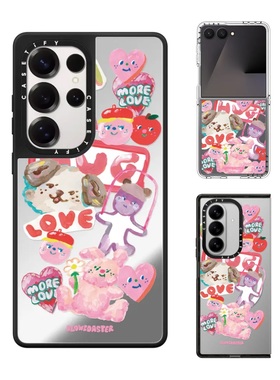 现货CASETiFY艺术家Slowcoaster贴纸手机壳适用samsung三星S25/24Ultra+Z Flip/Fold7/6/5磁吸保护套镜面软萌