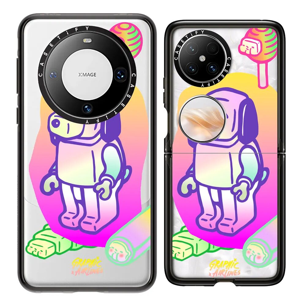 现货casetify联名艺术家graphic airlines机器狗适用huawei华为pocket